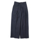 PLEATED WIDE TROUSERS ORGANIC WOOL HEAVY TROPICAL