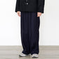 PLEATED WIDE TROUSERS ORGANIC WOOL HEAVY TROPICAL