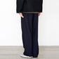 PLEATED WIDE TROUSERS ORGANIC WOOL HEAVY TROPICAL