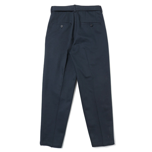 SILK CHINO WIDE TAPERED TROUSERS