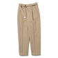 SILK CHINO WIDE TAPERED TROUSERS