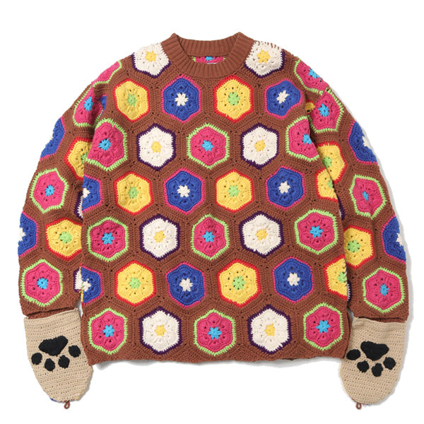 HAND-CROCHET BEAR PULLOVER