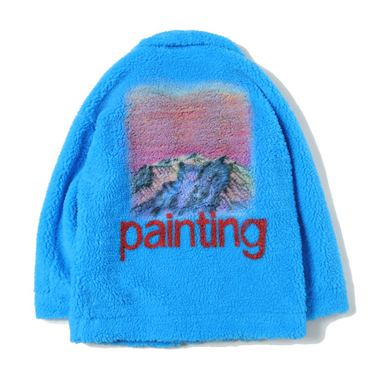 HAND-PAINTED RECYCLE FUR JACKET