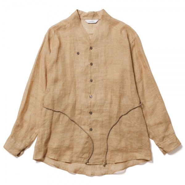 LINEN WA-NECK BIG SHIRT