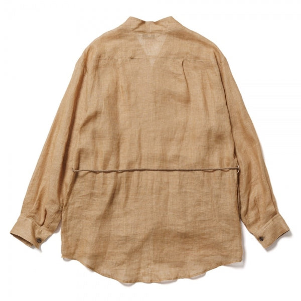 LINEN WA-NECK BIG SHIRT