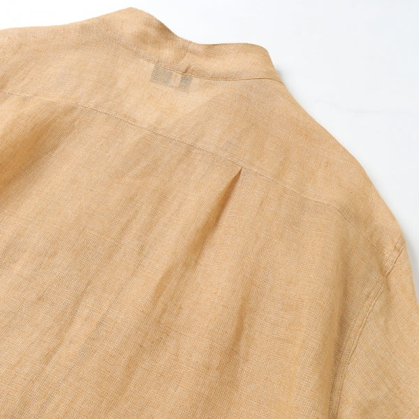 LINEN WA-NECK BIG SHIRT