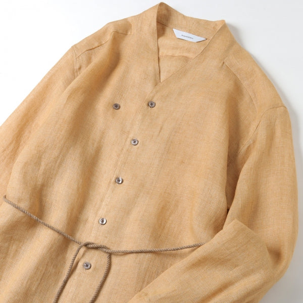 LINEN WA-NECK BIG SHIRT