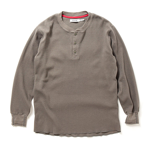 DWELLER HENLEY NECK L/S TEE COTTON THERMAL