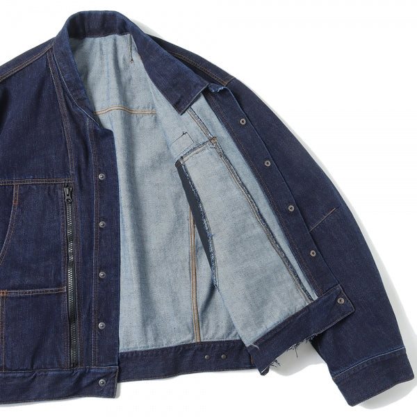 FOLD COLLAR DENIM JACKET