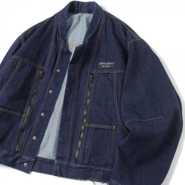 FOLD COLLAR DENIM JACKET