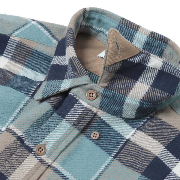 DWELLER B.D. SHIRT RELAXED FIT COTTON TWILL PLAID