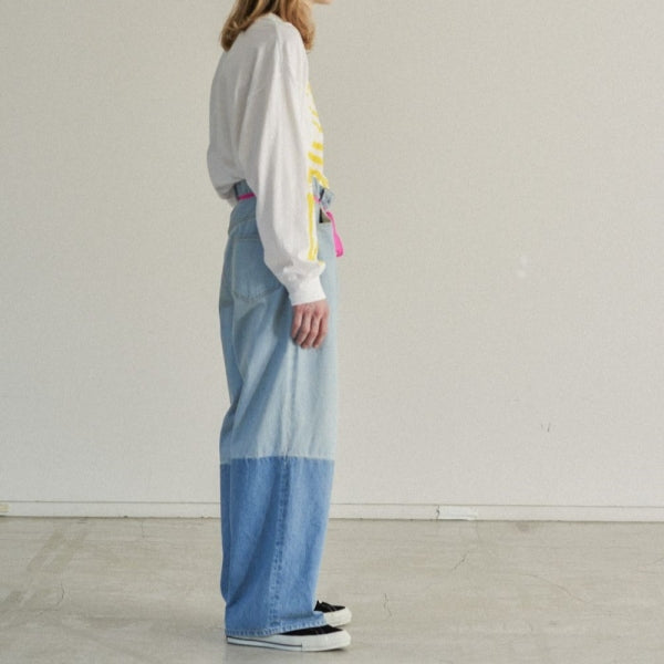 PATCHWORK BIG DENIM PANTS