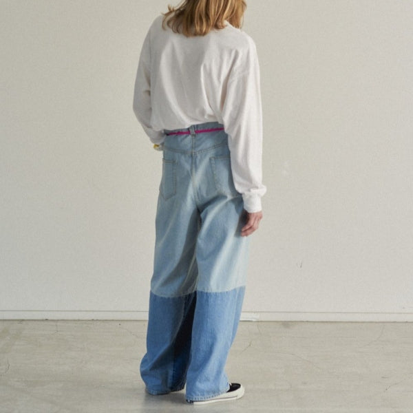 PATCHWORK BIG DENIM PANTS