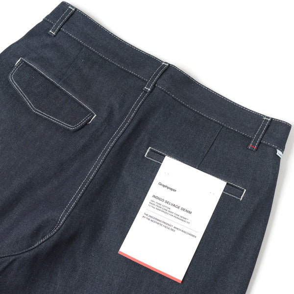Selvage Denim Two Tuck Tapered Pants