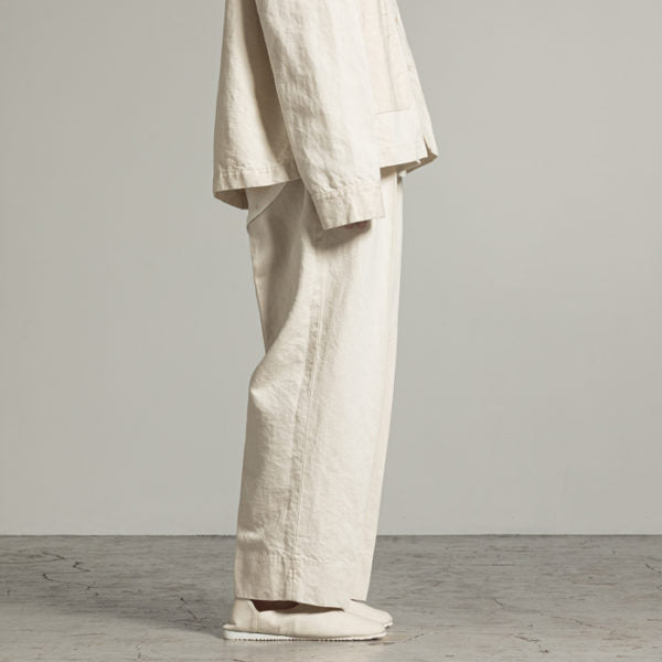 DOUBLE PLEATED TROUSERS HEMP ORGANIC COTTON DRILL