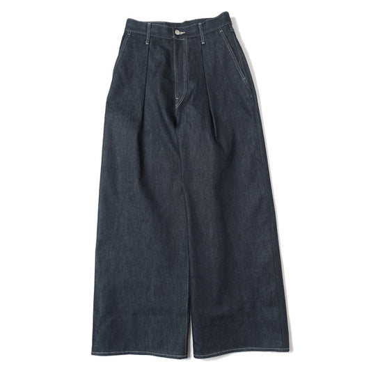 Selvage Denim Two Tuck Wide Pants