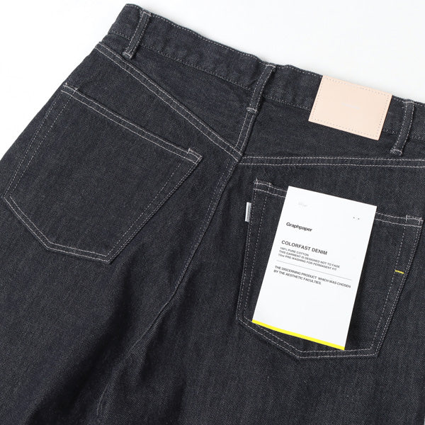 Colorfast Denim Two Tuck Wide Pants