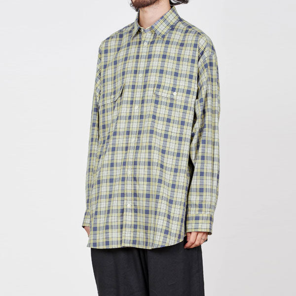 WORK SHIRT WIDE FIT ORGANIC COTTON OXFORD CHECK (M22A-02SH01C