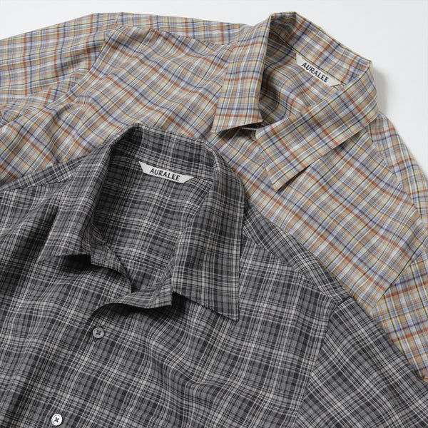 WASHABLE SUPER LIGHT WOOL CHECK SHIRTS