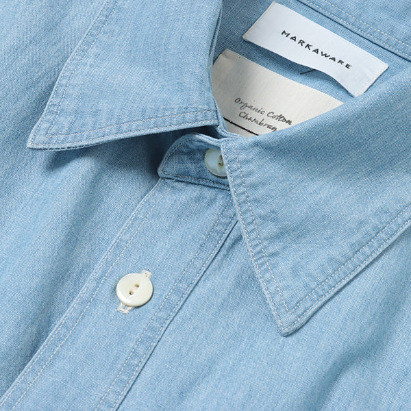 NAVAL TENT SHIRT ORGANIC COTTON CHAMBRAY