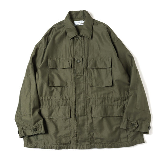 Cotton Linen Moleskin Military Jacket