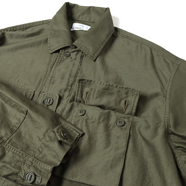 Cotton Linen Moleskin Military Jacket