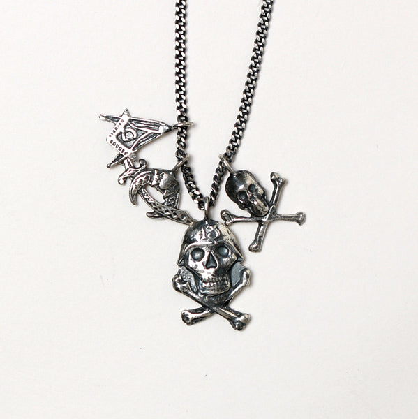 MEXICAN MOTIF NECKLACE MASON & SKULL