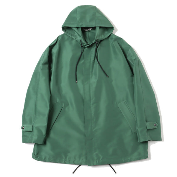 SILK POLYESTER GROSGRAIN HOODED BLOUSON