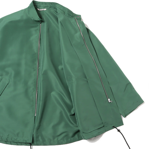 SILK POLYESTER GROSGRAIN HOODED BLOUSON