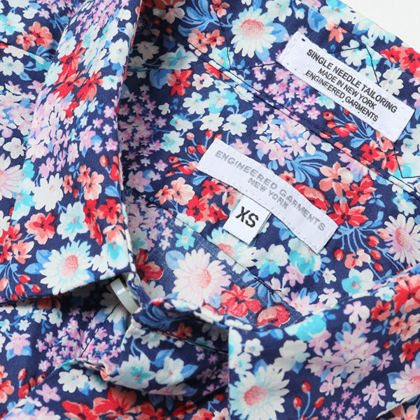 Short Collar Shirt - Floral Lawn
