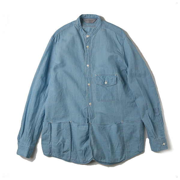 BAND COLLAR APRON SHIRTS VINTAGE WASH