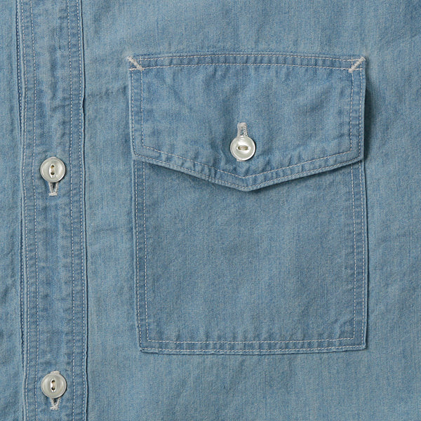 BAND COLLAR APRON SHIRTS VINTAGE WASH