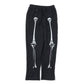 SKULL SHIRRING EMBROIDERY SWEAT PANTS