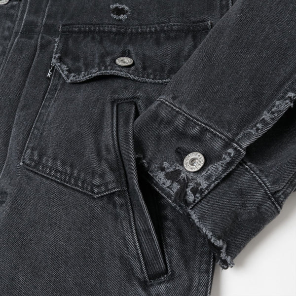 DAMAGED SILK DENIM JACKET