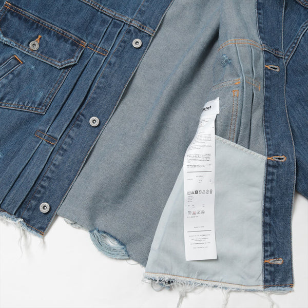DAMAGED SILK DENIM JACKET