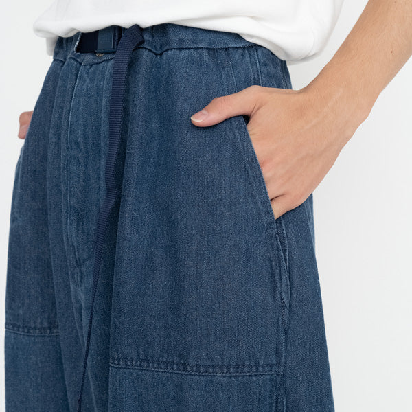 Denim Field Wide Cropped Pants