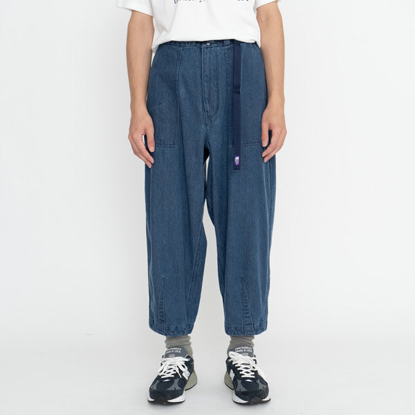 Denim Field Wide Cropped Pants