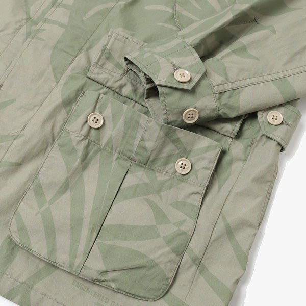 Jungle Fatigue Jacket - Leaf Print Poplin