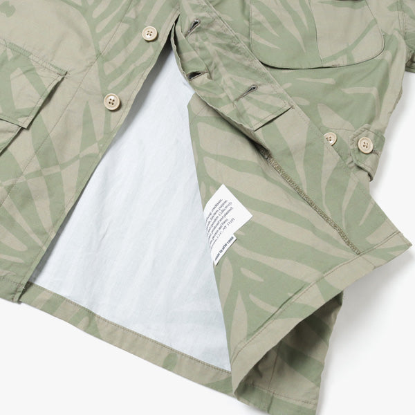 Jungle Fatigue Jacket - Leaf Print Poplin