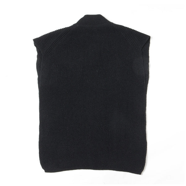 MOCK NECK VEST ORGANIC COTTONxHEMPxPAPER YARN