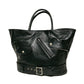 shrink leather big tote bag