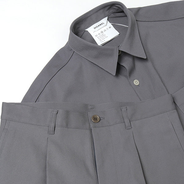 DIGAWEL/S/S SHIRT② broadcloth (WHITE)