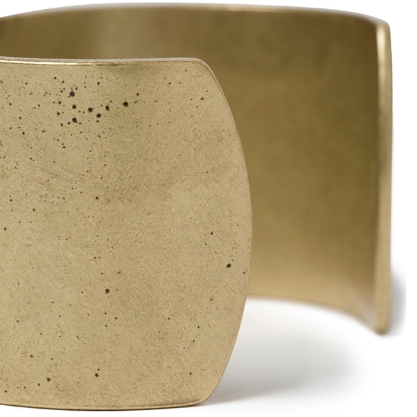 Brass Flat Bracelet Wide