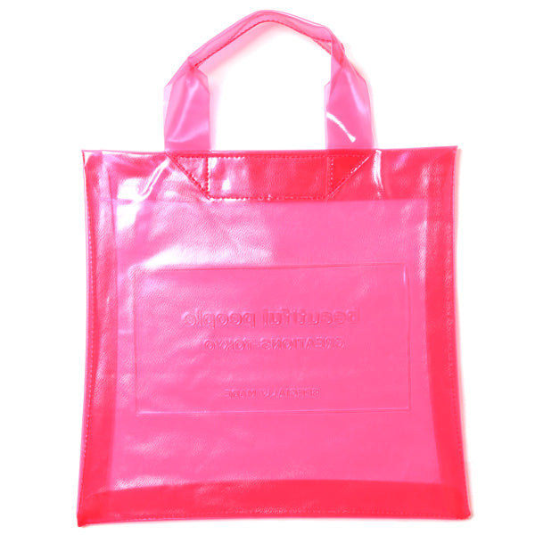clear emboss name tote