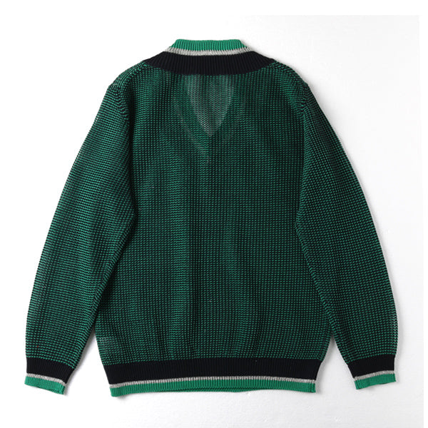 twin color tuck tilden pullover