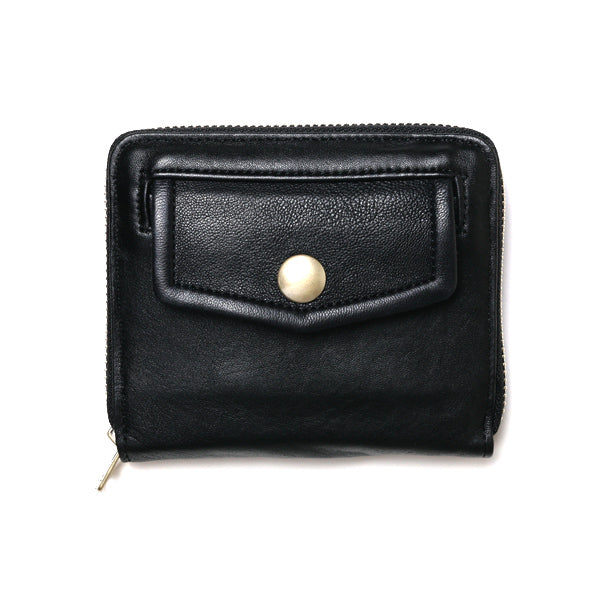 shrink leather fold wallet