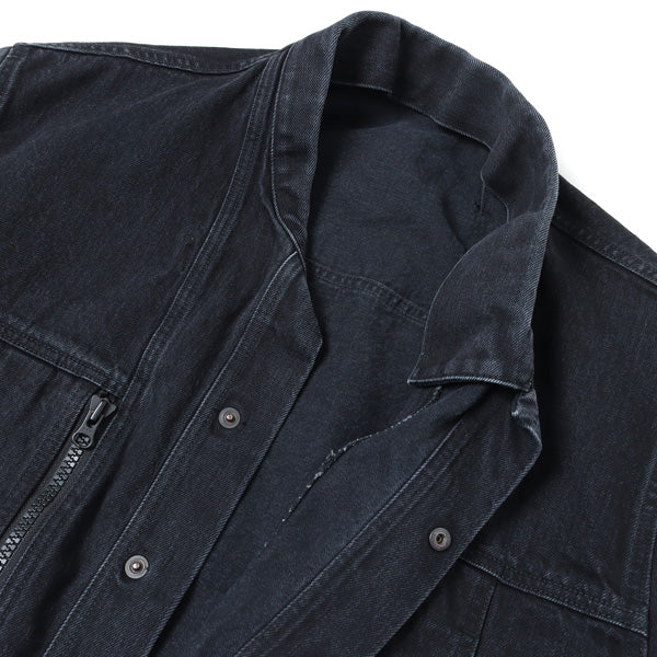 FOLD COLLAR DENIM JACKET