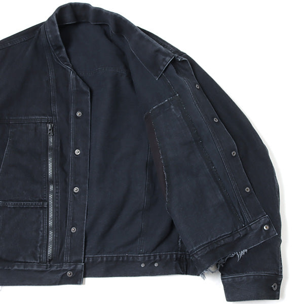 FOLD COLLAR DENIM JACKET