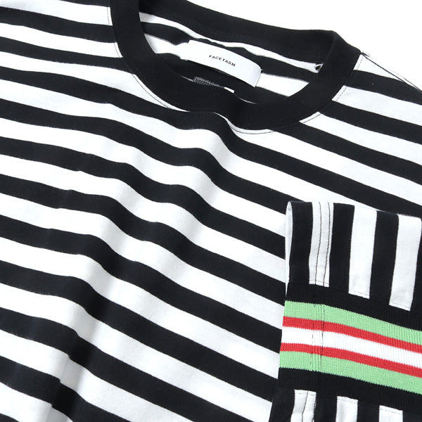 STRIPED RIB BIG TEE