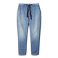 Comfy Damaged Denim Pants - Easy Fit Tapered